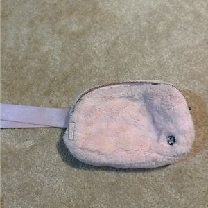 Pink fleece Lulu Fanny Pack